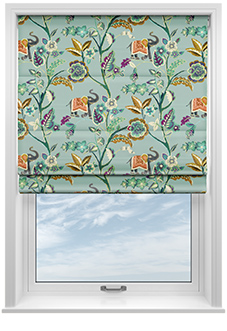 Gujarat, Vintage Blue - Roman Blind